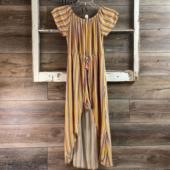 ART CLASS Womens Shorts Romper Attached Train Striped Rayon Size XXL 18/20 - Picture 3 of 11